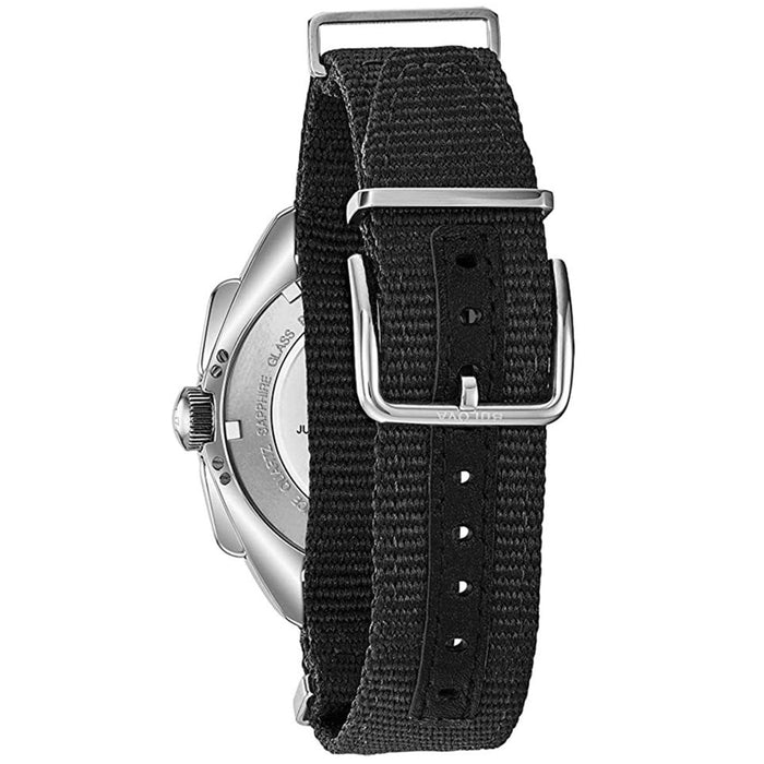 Bulova Mens Sport Dial Black Band Stainless Steel Quartz Nylon Strap Watch - 96A225