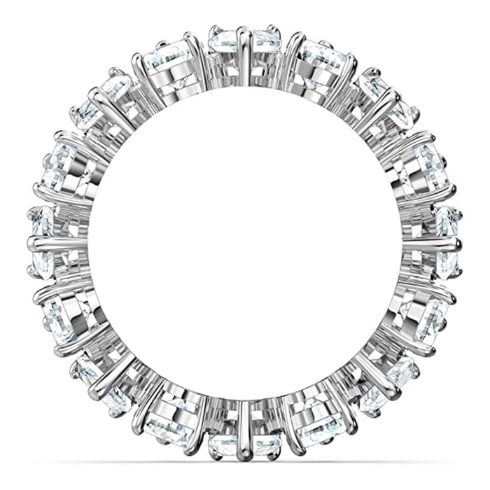 Swarovski Women's White Crystal Stones Rhodium Plated Vittore Pear Shaped Ring - 5563966