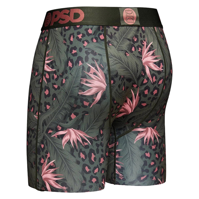 PSD Men's Green Tropical Leo Sommer Ray Breathable Boxer Briefs Underwear