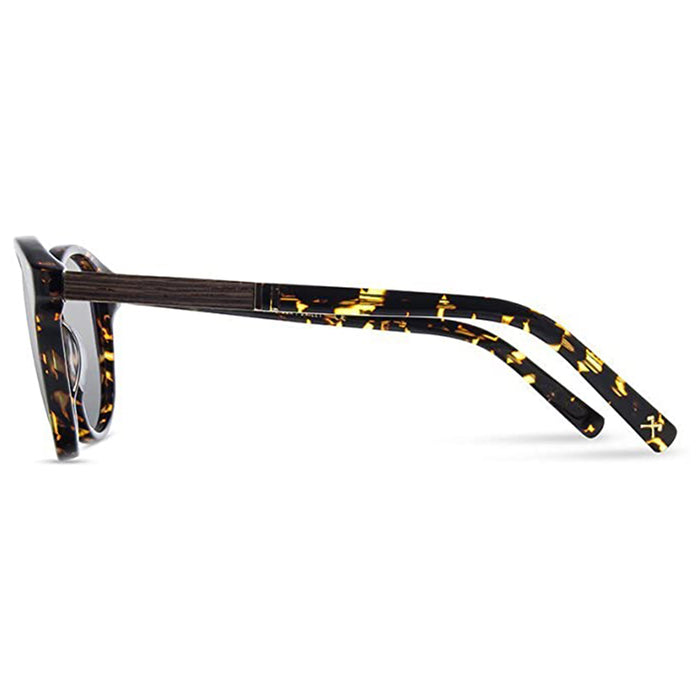 Shwood Womens Bailey Round Acetate Wood Dark Speckle Sunglasses - WWAB2DSG