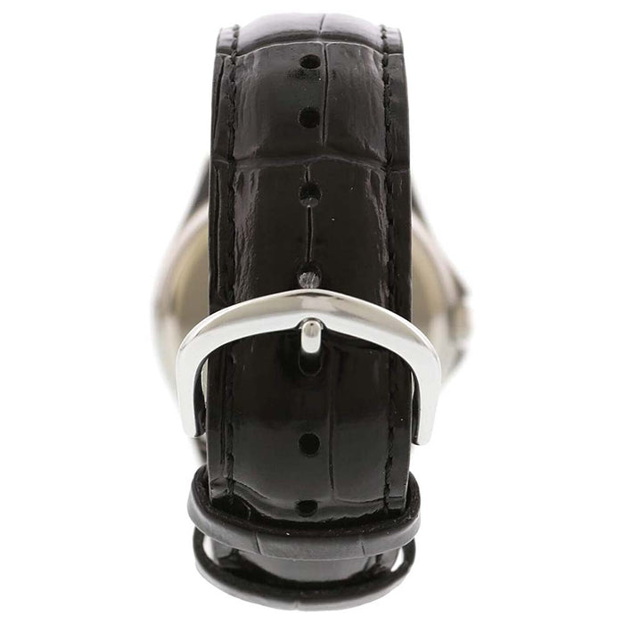 Casio Men's White Dial Black Leather Band Quartz Watch - MTP-1183E-7BDF
