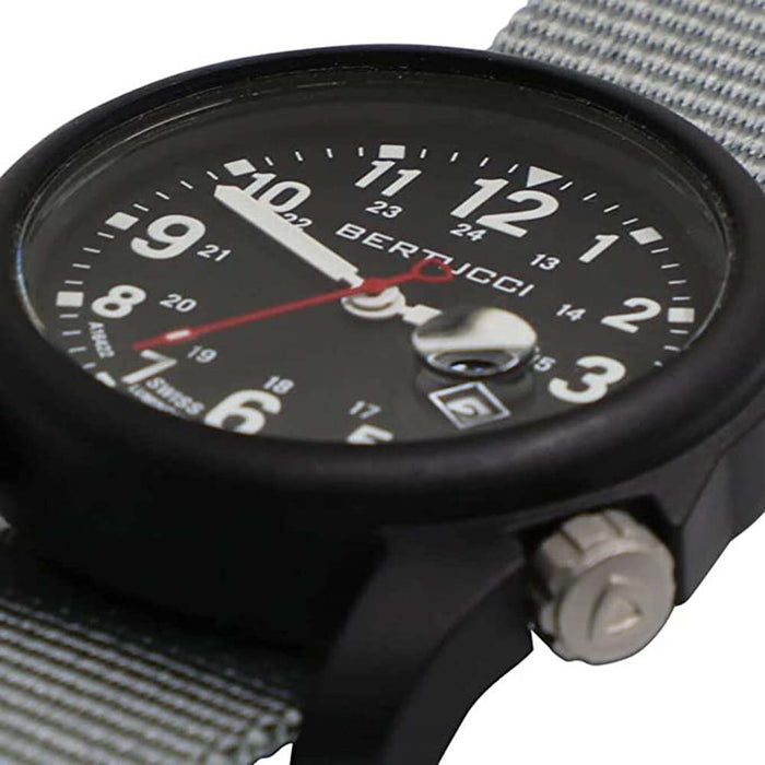 Bertucci DX3 Unisex Black Dial Nylon Band Japanese Quartz Watch - 11200