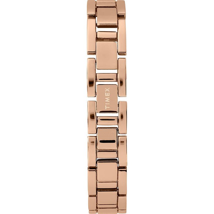 Timex Womens Dress Rose Gold-Tone Bracelet Mother of Pearl Analog Dial Swarovski Crystals Watch - TW2T58500