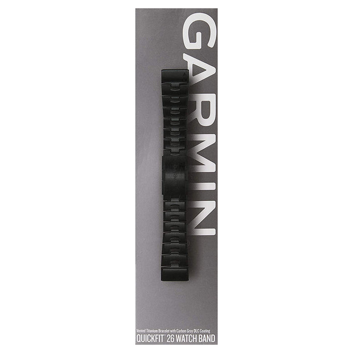 Garmin QuickFit 26mm Vented Carbon Gray Titanium Bracelet Watch