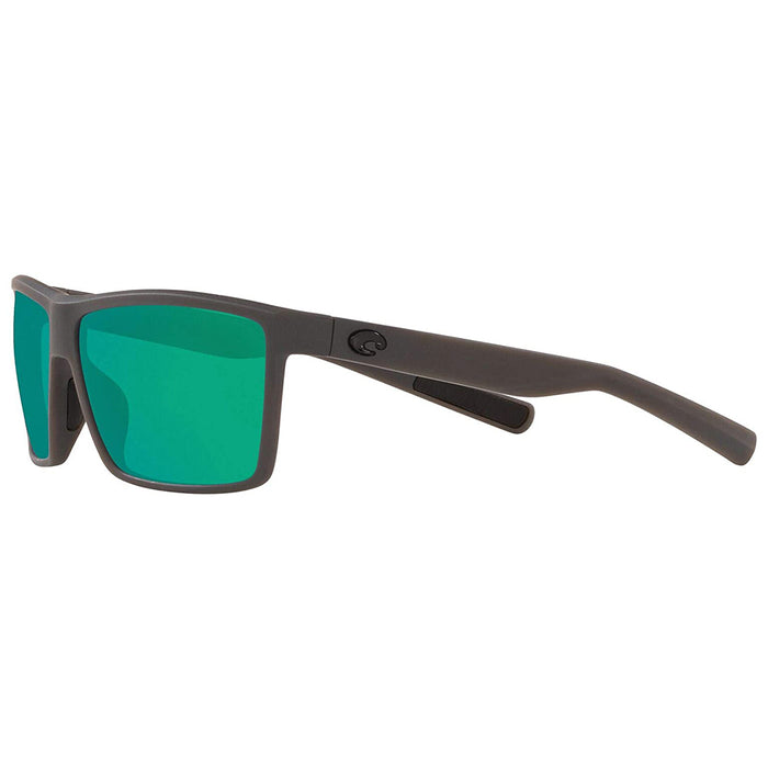 Costa Del Mar Mens Rinconcito Matte Grey Frame Green Mirror Polarized-580g Lens Sunglasses - RIC98OGMLP