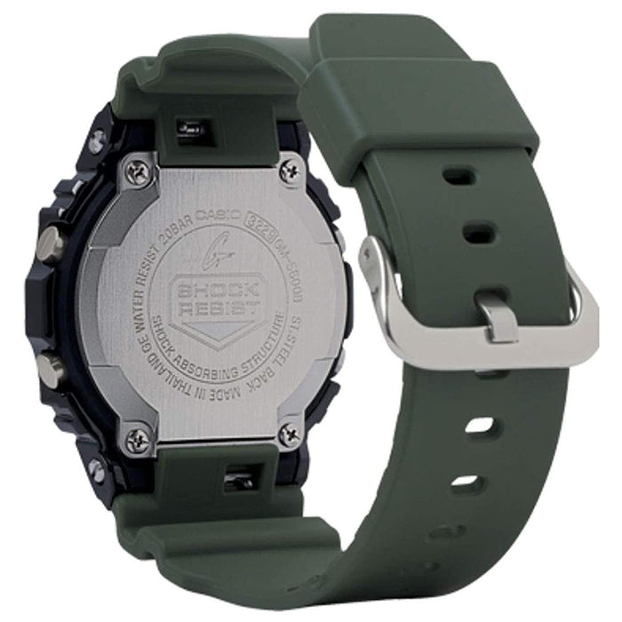 Casio Men's G-Shock Green Resin Band Digital Camo Dial Quartz Watch - GM-5600B-3CR