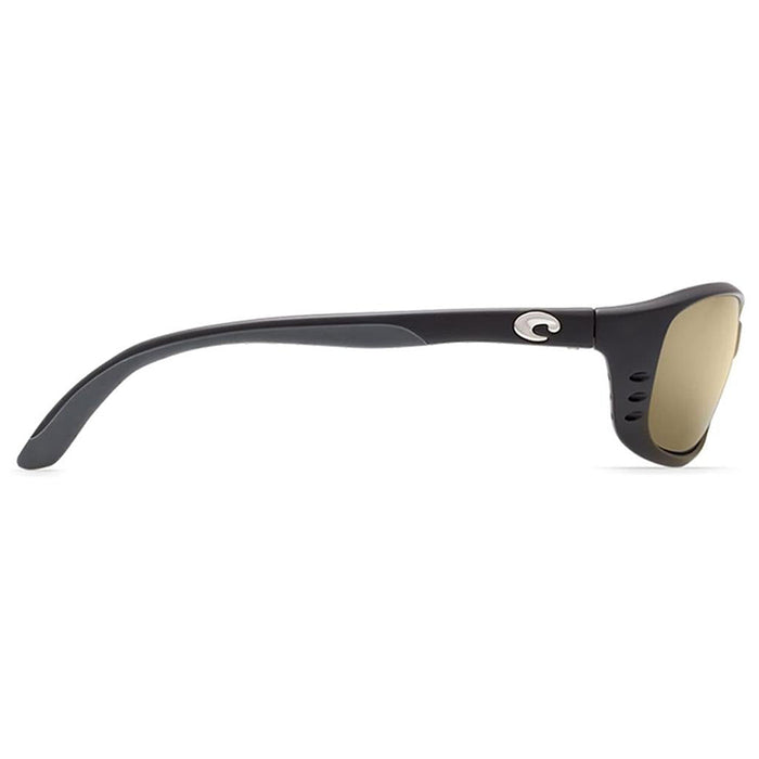 Costa Del Mar Mens Brine Matte Black Frame Sunrise Silver Mirror Polarized Lens Sunglasses - BR11OSSGLP