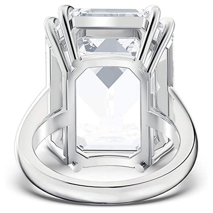 Swarovski Women's White Clear Crystal with Rhodium Finish Large Mesmera Ring - 5610380