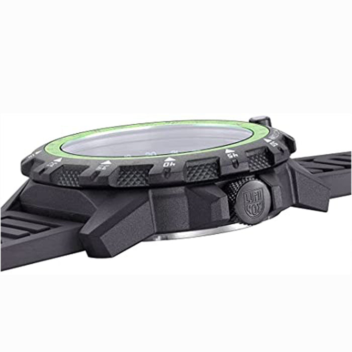 Luminox Mens Cream Dial Black Band Silicone Quartz Watch - XL.3321