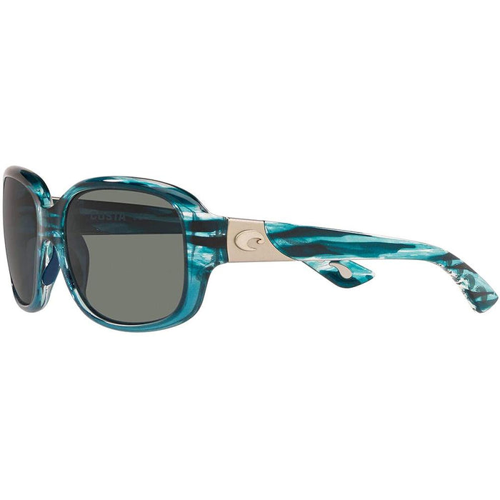 Costa Del Mar Womens Gannet Shiny Marine Fade Frame Polarized Gray 580G Lens Sunglasses - GNT283OGGLP - WatchCo.com