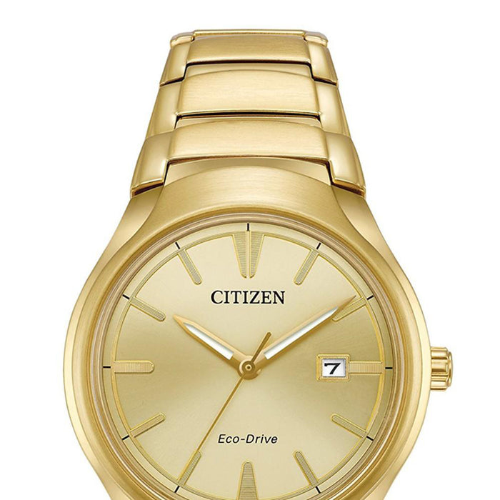 Citizen Men's Gold-Toned Stainless Steel Strap Dress Gold-Toned Quartz Dial Casual Watch - AM1552-54P