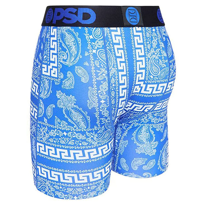 PSD Men's Blue Meander Lux Boxer Briefs Underwear - 122180040-BLU