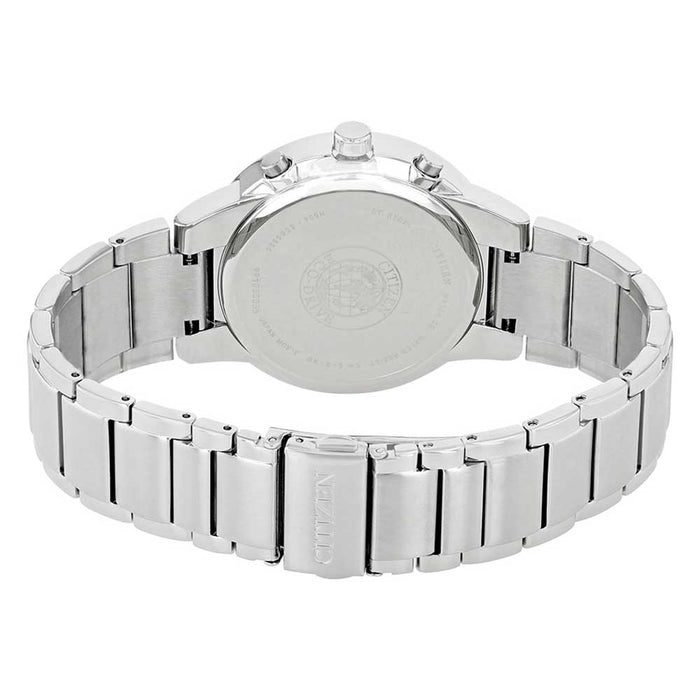 Citizen Men's Black Dial Silver Band Stainless Steel Quartz Watch - AT2240-51E