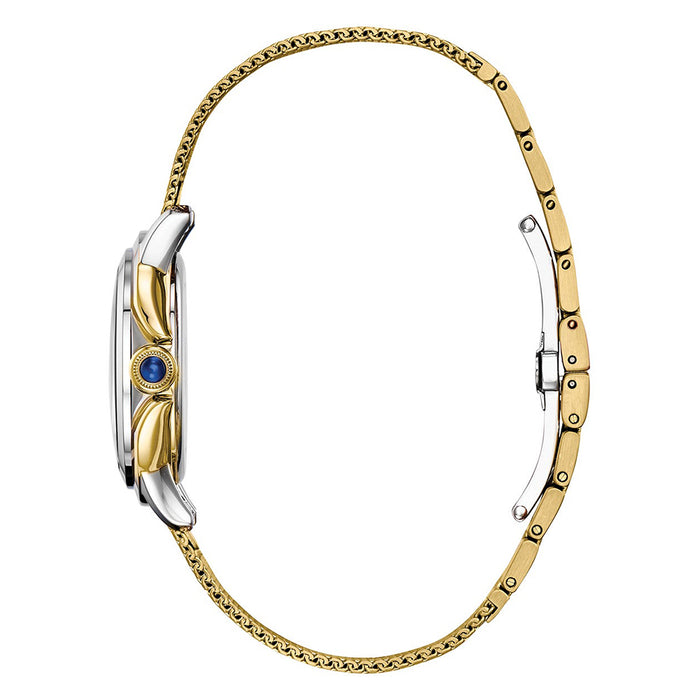 Citizen Women's Eco-Drive Ceci Diamond Accent Mother-of-Pearl Dial Gold Tone Band Stainless Steel Watch - EM0794-54D