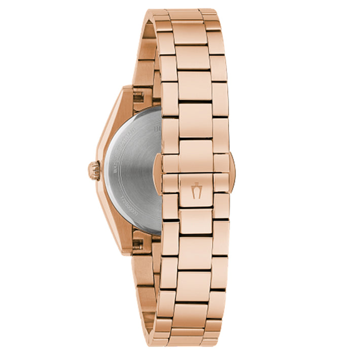 Bulova Women's Gray Dial Gold Band Metal Automatic or self-winding Watch - 97P156