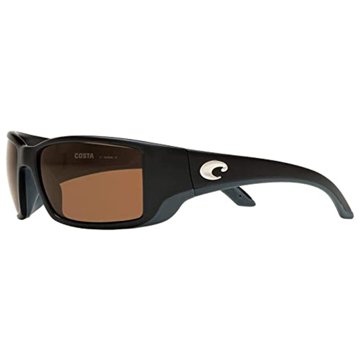 Costa Del Mar Mens Blackfin Matte Black Polarized Round Sunglasses - BL11GFOCGLP