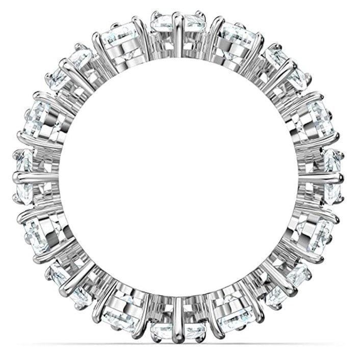 Swarovski Women's White Crystal Stones Rhodium Plated Vittore Pear Shaped Ring - 5572827