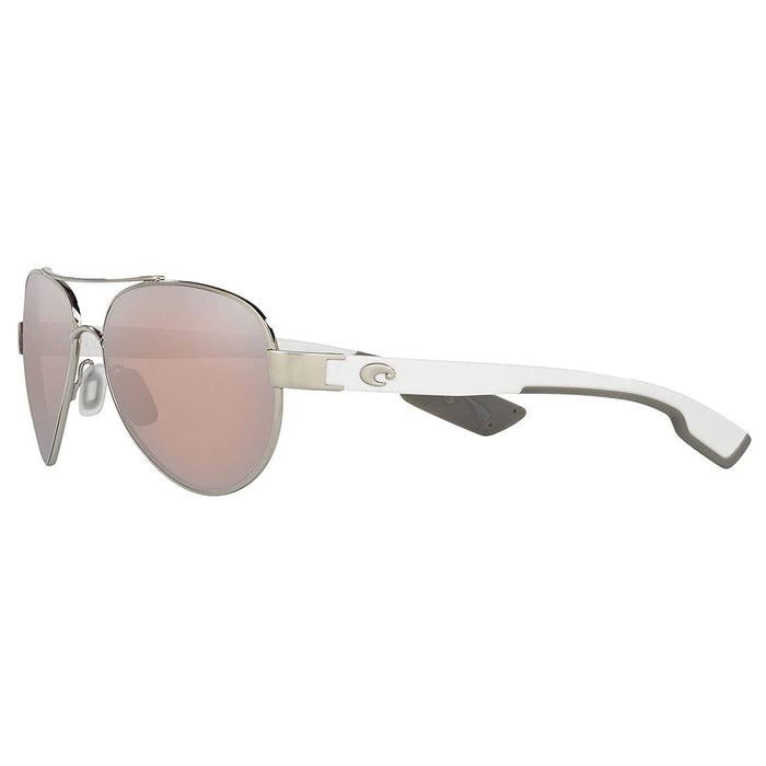 Costa Del Mar Womens Loreto Palladium Frame Copper Silver Mirror Polarized 580p Lens Sunglasses - LR21OSCP