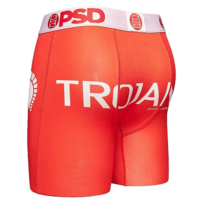 PSD Mens Red Trojan Ask Me Printed Boxer Brief Underwear - 121180075-RED-M