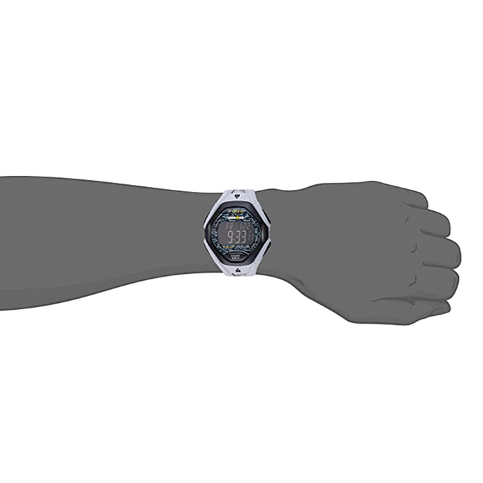 Timex Mens Ironman Black Dial Sleek Gray Band Resin Strap Watch - TW5M238