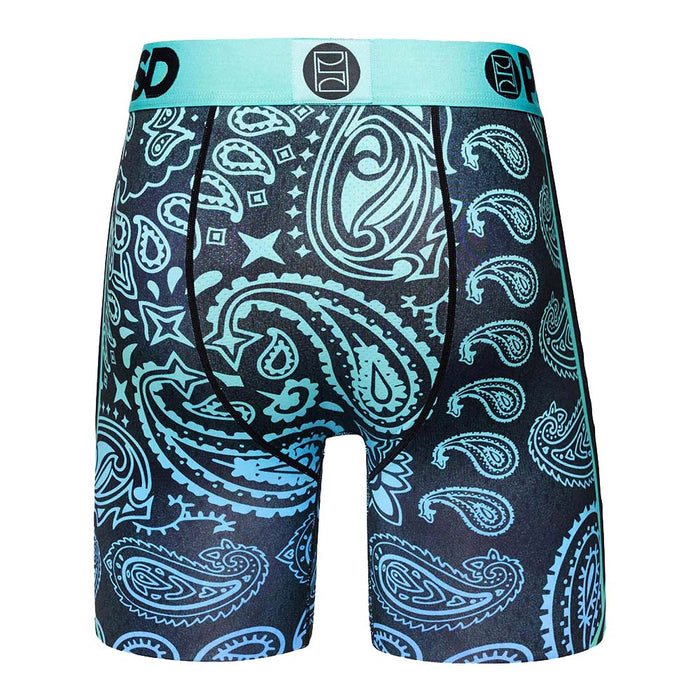 PSD Men's Blue Ice Paisley Boxer Briefs Underwear - 322180036-BLU