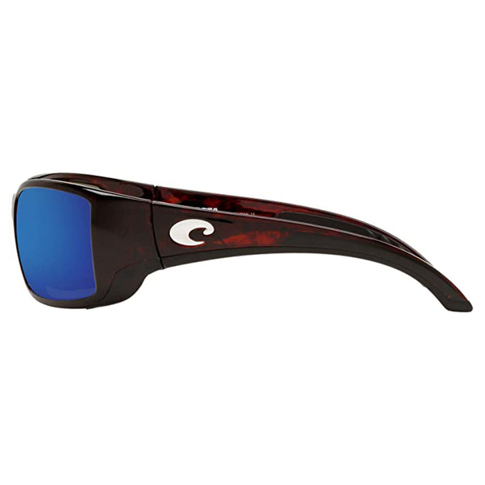 Costa Del Mar Mens Blackfin Round Tortoise Grey Blue Mirrored Polarized Sunglasses - BL10OBMGLP
