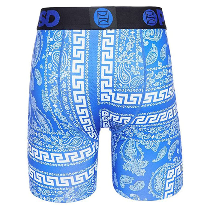 PSD Men's Blue Meander Lux Boxer Briefs Underwear - 122180040-BLU