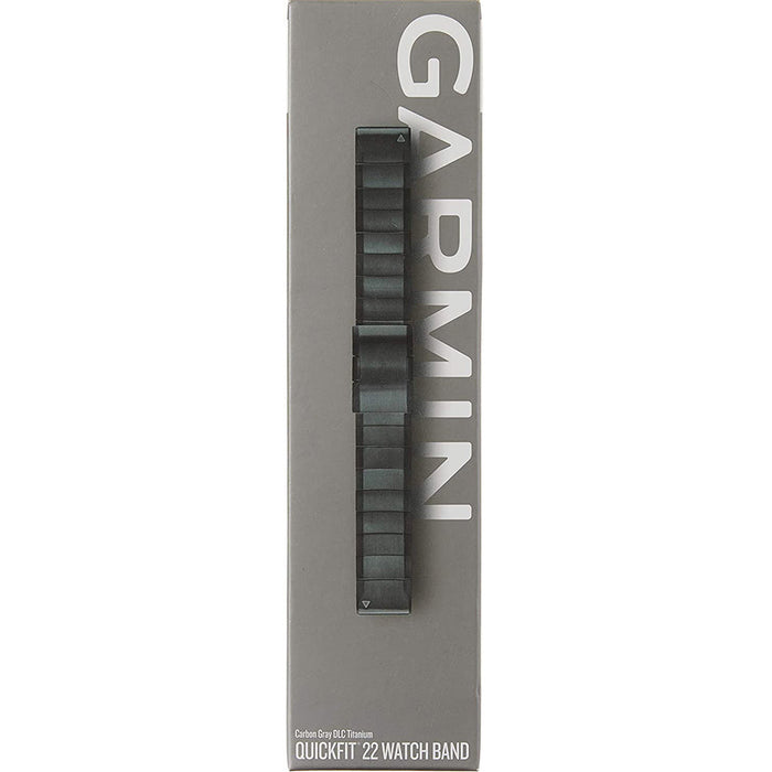 Garmin QuickFit 22mm Vented Carbon Gray DLC Titanium Watch Band - 010-12740-02