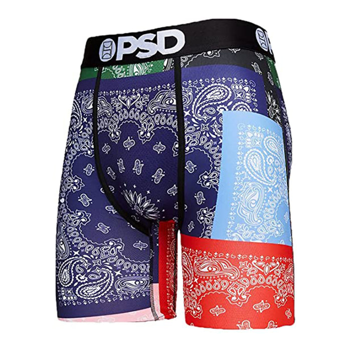 PSD Men's Multicolor Patch Bandana 3-Pack Boxer Briefs Underwear