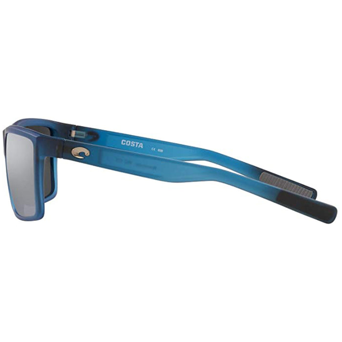 Costa Del Mar Mens Rinconcito Matte Atlantic Blue Grey Silver Mirrored Polarized Sunglasses - RIC177OSGGLP