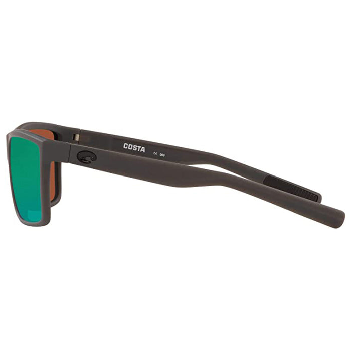 Costa Del Mar Mens Polarized Rinconcito Matte Grey Frame Green Mirrored Sunglasses - RIC98OGMP