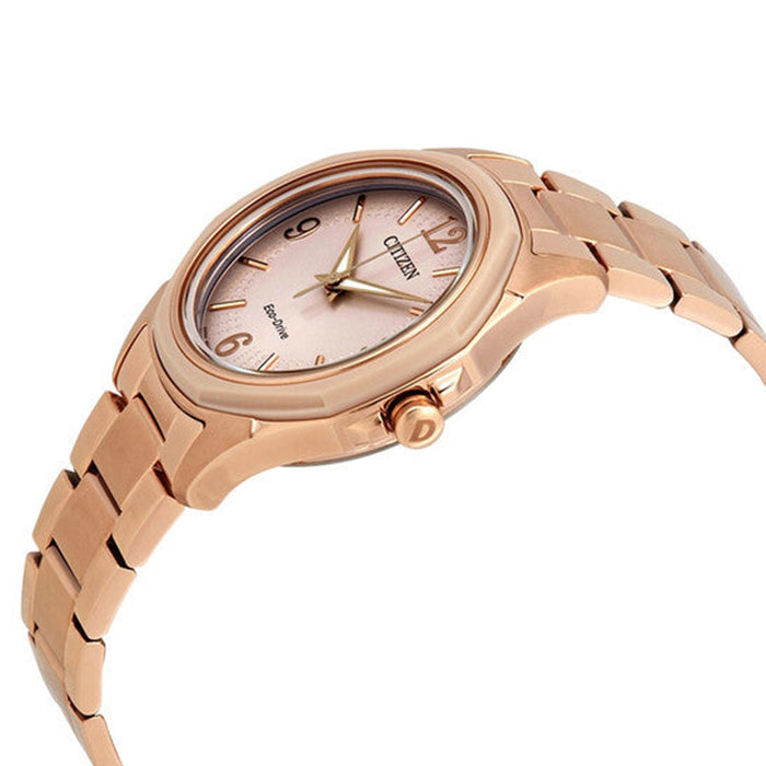 Citizen Eco Drive Womens Gold Tone Bracelet Band Gold Tone Quartz Dial Watch - FE7053-51X