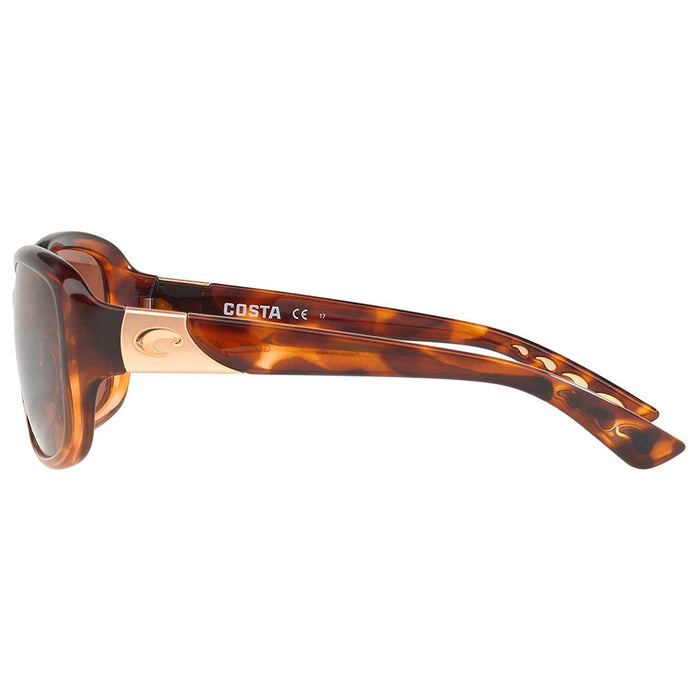 Costa Del Mar Womens Gannet Shiny Tortoise Fade Frame Copper Polarized 580p Lens Sunglasses - GNT120OCP