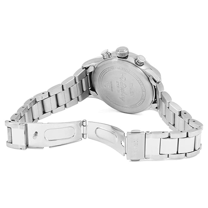 Timex Mens Chronograph Quartz Black Dial Stainless Steel Strap Watch - TW2R38400