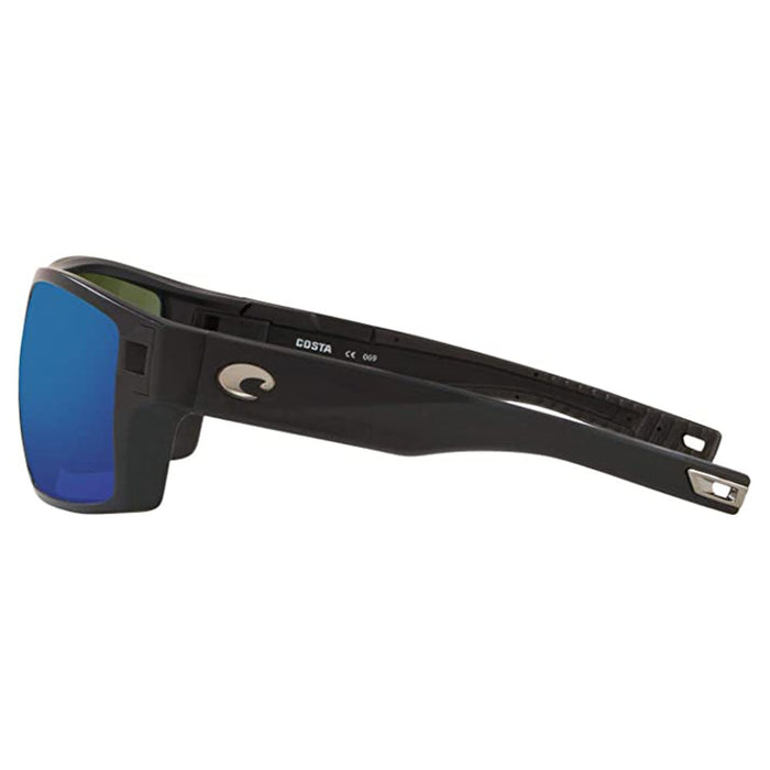 Costa Del Mar Men's Matte Black Frame Grey Blue Mirror Lens Polarized Diego Rectangular Sunglasses - DG011OBMGLP