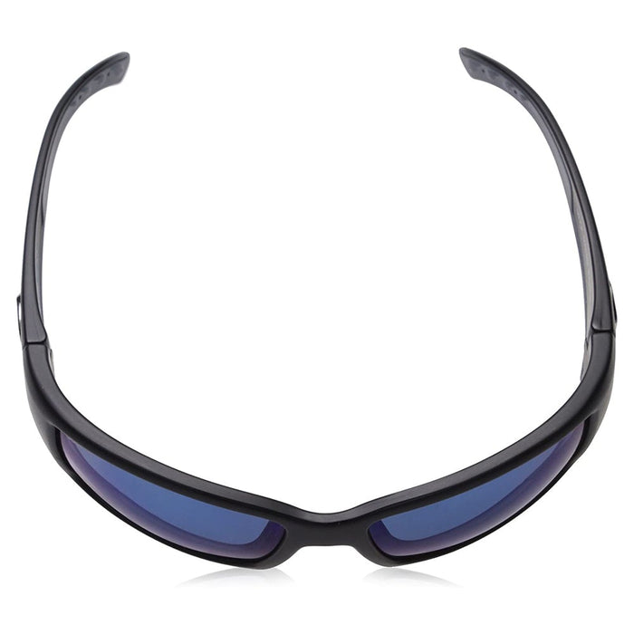 Costa Del Mar Mens Blackfin Matte Black Frame Polarized Grey Blue Mirror 580p Lens Sunglasses - BL11OBMP