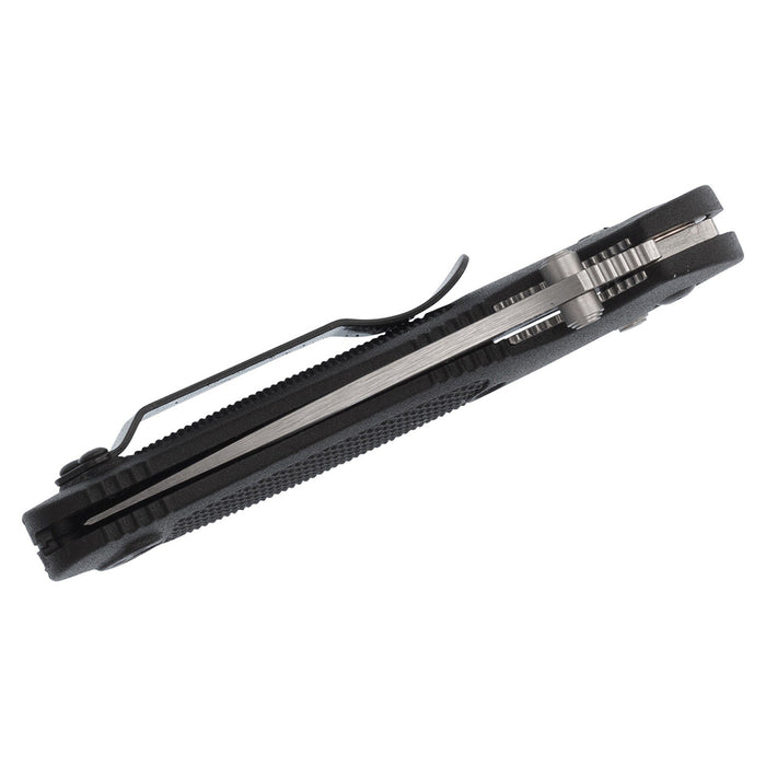 Benchmade Mini Griptilian AXIS Lock S30V Satin Drop Point Plain Blade Black Noryl GTX Handles Folding 2.91 Knife - BM-556-S30V