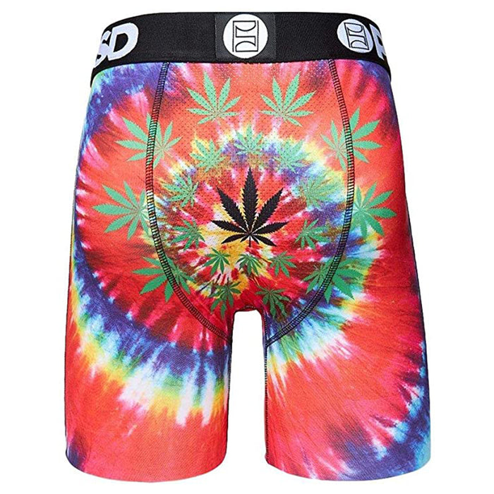 PSD Men's Multicolor Tie Dye Weed Boxer Briefs Underwear - 42011053-MUL