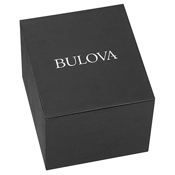 Bulova Mens Classic Silver Tone Dial Brown Leather-Crocodile Strap Stainless Steel Quartz Watch - 97C106