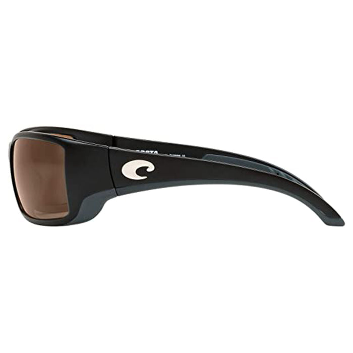 Costa Del Mar Mens Blackfin Matte Black Polarized Round Sunglasses - BL11GFOCGLP
