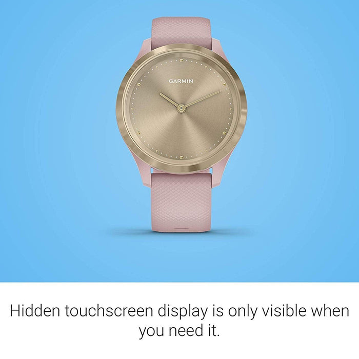Garmin vivomove 3S Pink Silicone Band Gold Digital Dial Hybrid Smart Watch - 010-02238-01