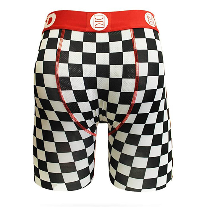 PSD Mens Red Roses Checkers Boxer Brief Underwear - E21911031-RED-XL