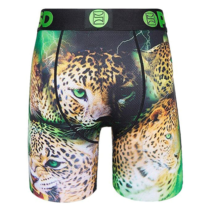 PSD Men's Multicolor Neon Cheetah Boxer Briefs Underwear - 122180021-MUL