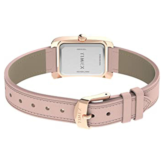 Timex Womens Meriden 21mm Pink Rose Gold-Tone Leather Strap Watch - TW2U06000