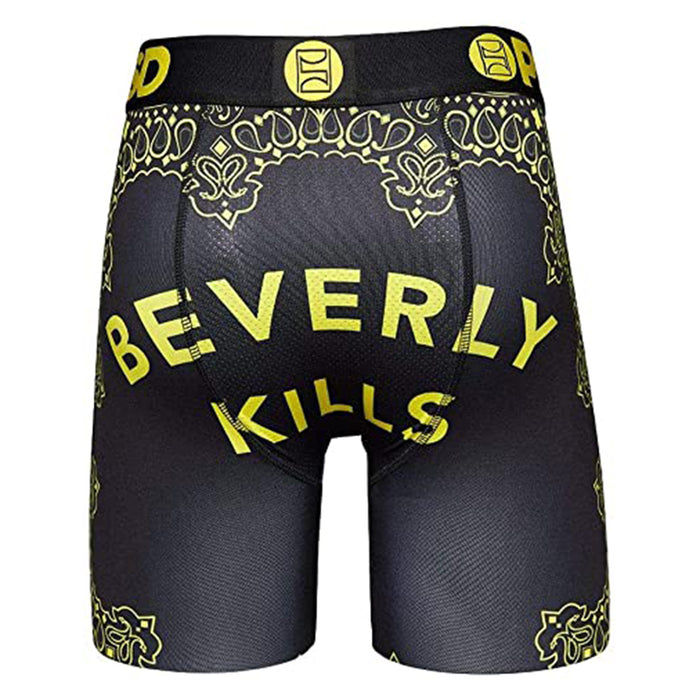 PSD Men's Black Beverly Kills Printed Boxer Briefs Underwear - 121180019-BLK
