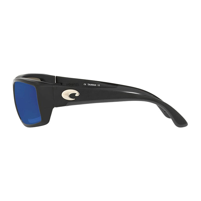 Costa Del Mar Mens Fantail Matte Black Frame Grey Blue Mirror Polarized 580g Lens Sunglasses - TF11OBMGLP