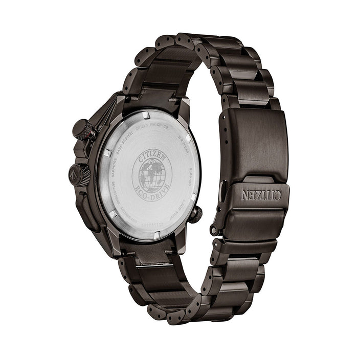 Citizen Promaster SST Mens Black Stainless Steel Bracelet Band Black Quartz Dial Watch - JW0137-51E
