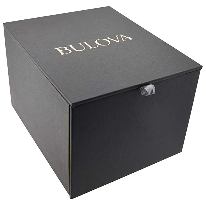 Bulova Men's Classic Sutton Big Date Chronograph Watch, Black/ Brown Leather Strap - 96B311