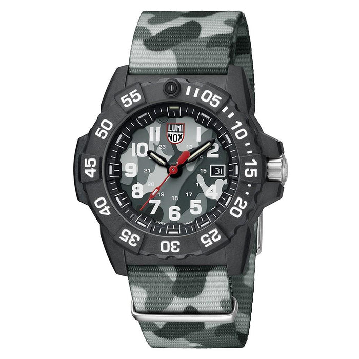 Luminox Men's Navy Seal 3500 Series Gray Camouflage Nylon Strap Camouflage Analog Dial Quartz Watch - XS.3507.PH.L