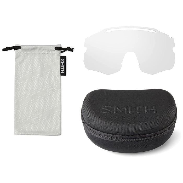 Smith Unisex White Frame Chromapop Violet Lens Non-Polarized Momentum Performance Sunglasses - 205884VK699DI